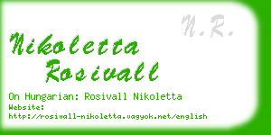 nikoletta rosivall business card
